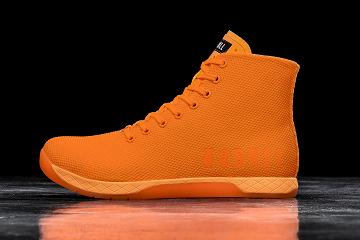 Orange Nobull High-Top Neon Orange Men's Trainers | CA K1462O